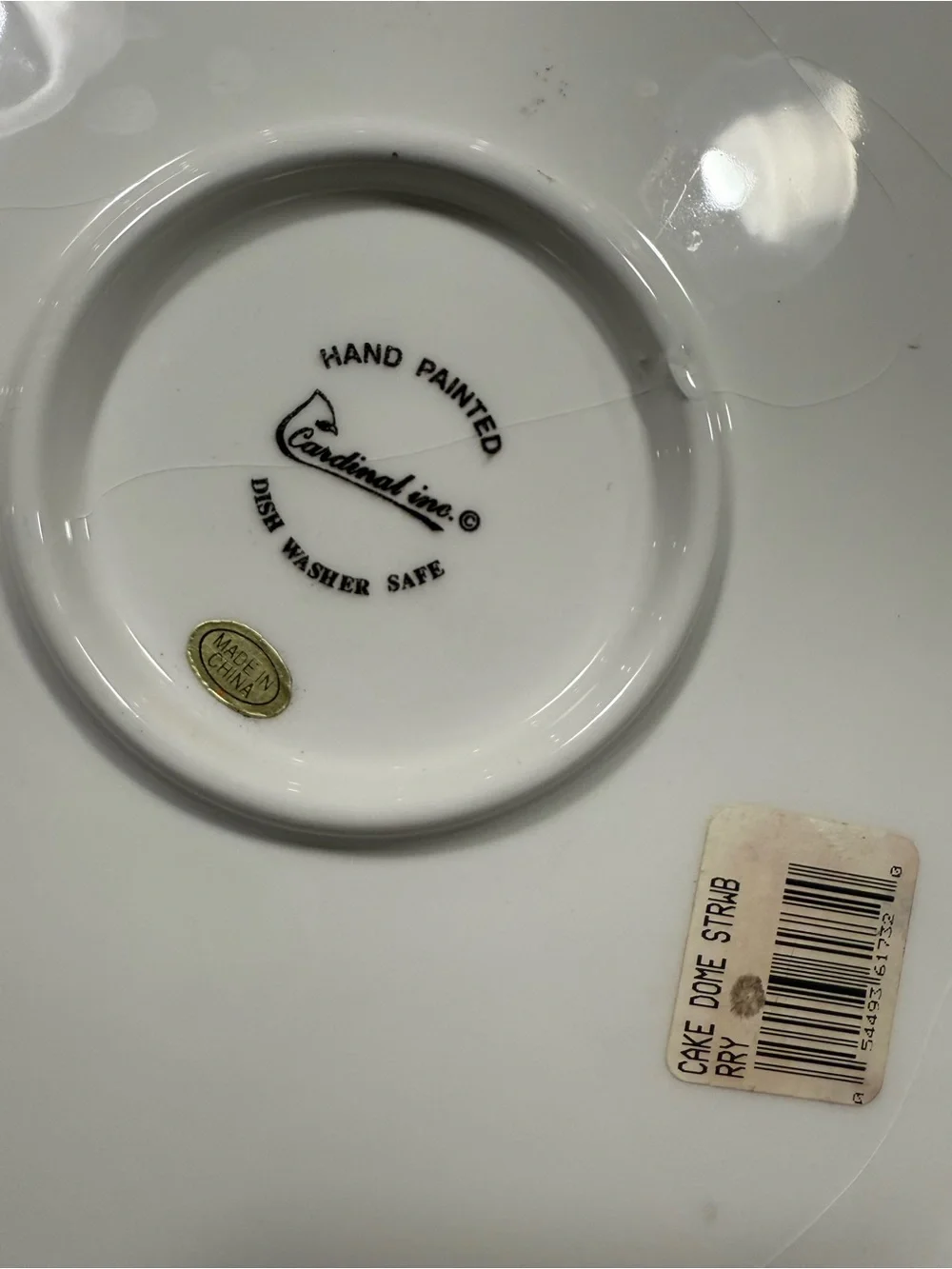 NWT Vintage cake plate made by Cardinal inc. cake dome and platter